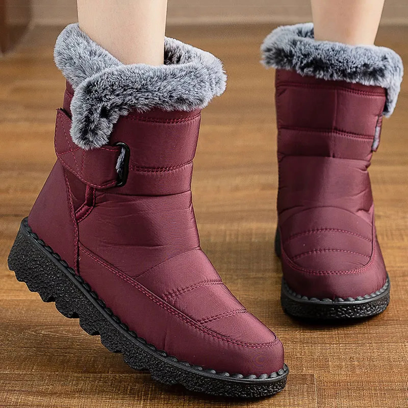 Womens Boots Fashion Winter With Super Warm Fur Botas Mujer Shoes Woman Snow Elegant Heeled 251121