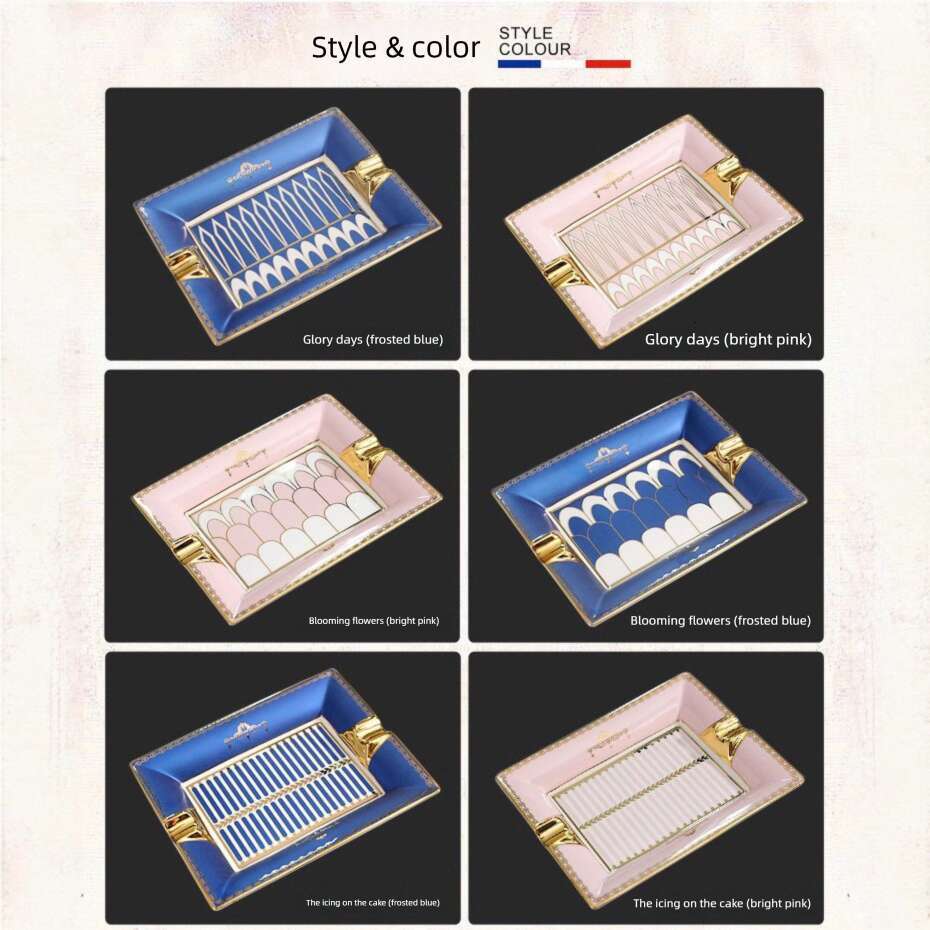 Ins Nordic Ceramic Creative Home Living Room European Style Personality Trendy Office Large Ashtray High-Quality