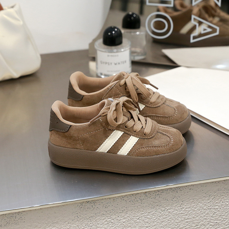 New wool lined designer children's shoes, boys' cotton shoes, winter casual sports shoes, retro girls' training shoes