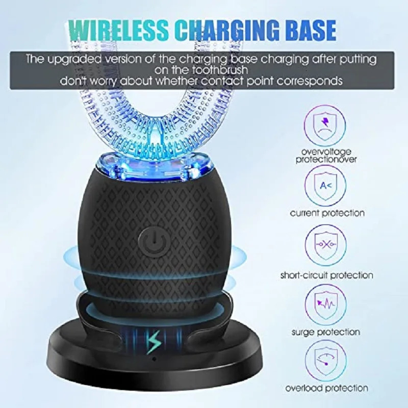 U-Shaped Electric Toothbrush Ultrasonic 360 Smart Toothbrush with Wireless Charging for Adults Travel Electric Toothbrush 251113