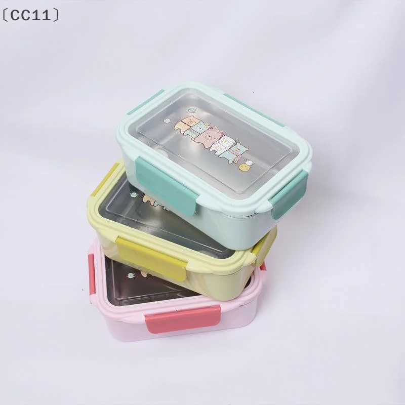 CC11Stainless Steel Divided Bento Lunch Box With Detachable Lid Student Portable Large Capacity Sealed Lunch ContainerM251121