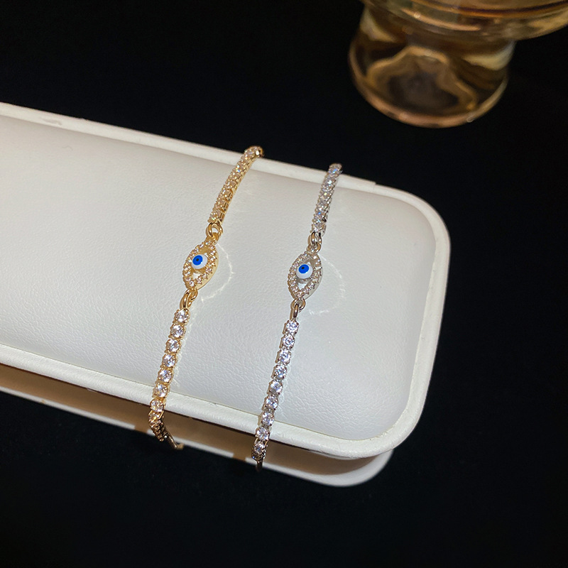 Zircon Super Flash Oval Eye Light Luxury High-end Temperament Bracelet Niche Versatile Design Sense of Hand Jewelry Wholesale - view 8