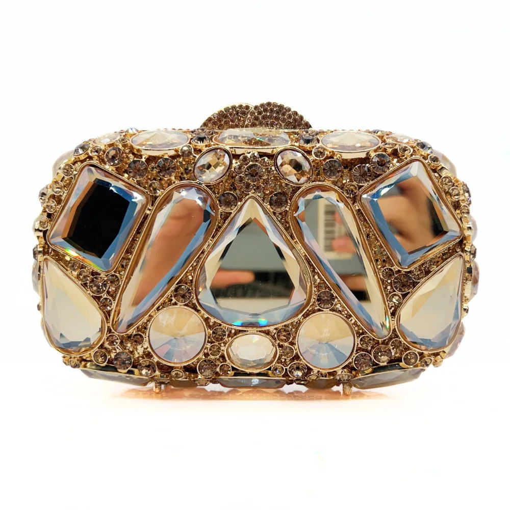 Wedding Dress Purses Women Bridal Crystal Handbags Rhinestone Party Prom Evening Clutches Minaudiere Clutch Bag y 251121