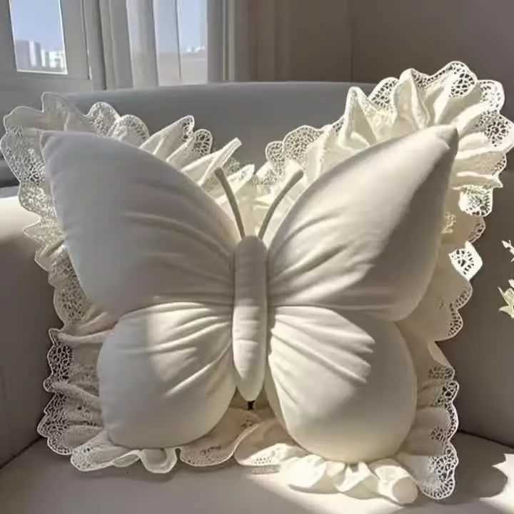 Butterfly-shaped throw cute cushion for bedroom sofa home decor novelty item C251121