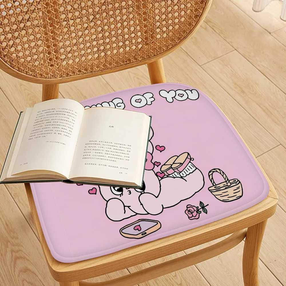 Cute Pink Esther Bunny Decorative Chair Mat Soft Pad Seat Cushion For Dining Patio Home Office Indoor Outdoor Garden Sofa Decor C251121