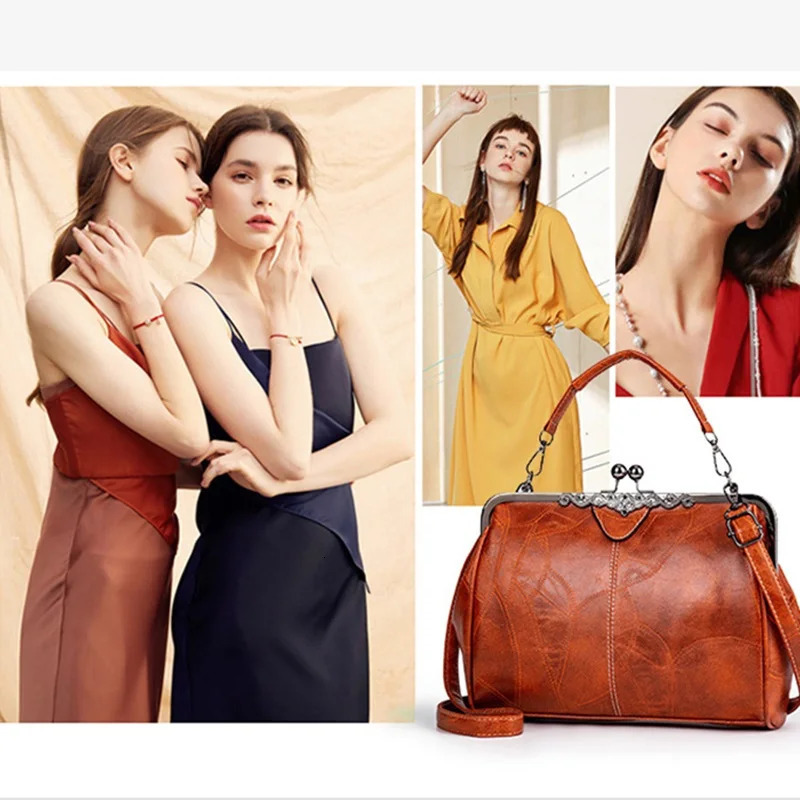 Womens Bags Trend High Quality Leather Crossbody Shoulder Bag Fashion Clip Shopping Totes Handbags Bolsas 251111