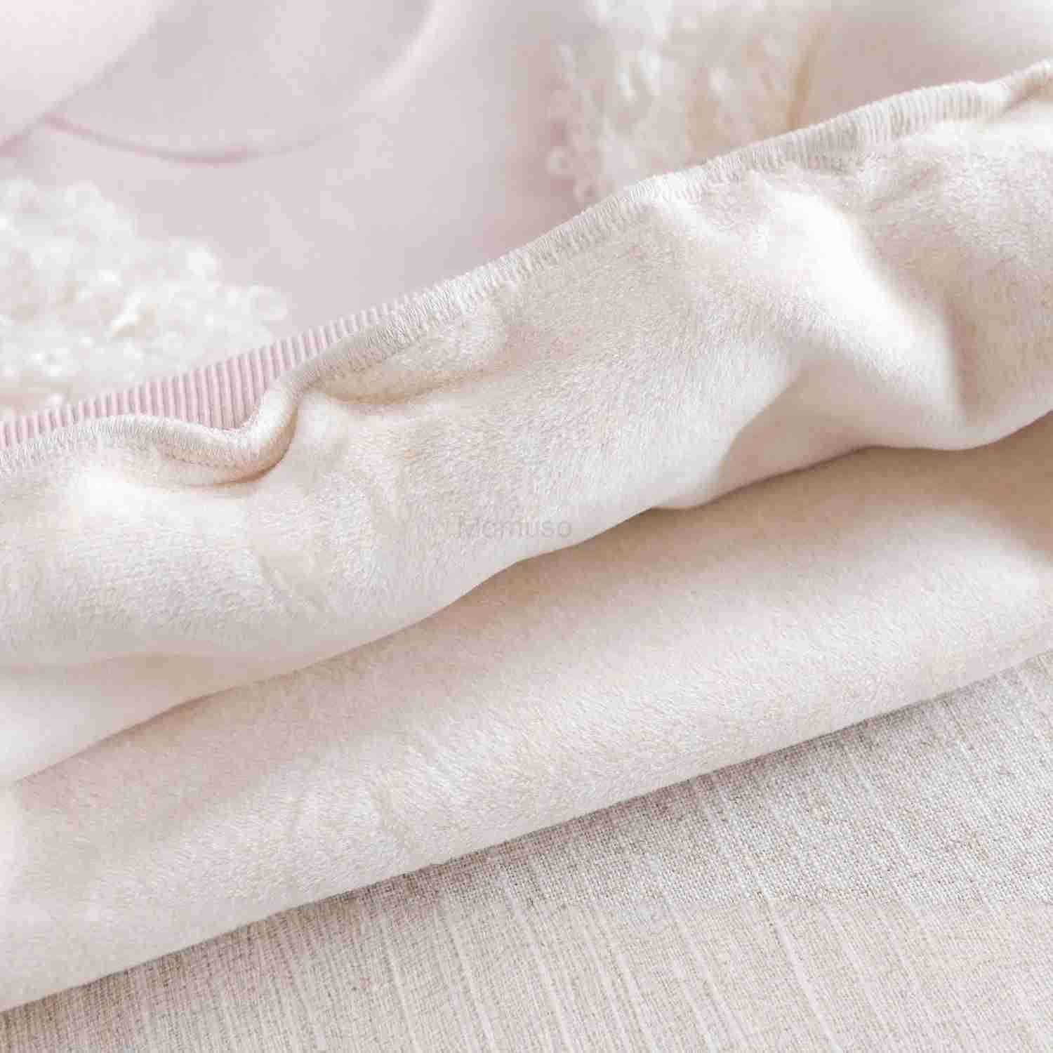 Sanrio Korean Winter Toddler Kid Girls Hoodies Rabbit Bow Little Baby Girls Sweatshirt Thick Warm Fleece Spliced Infant Girls Pullovers H251121