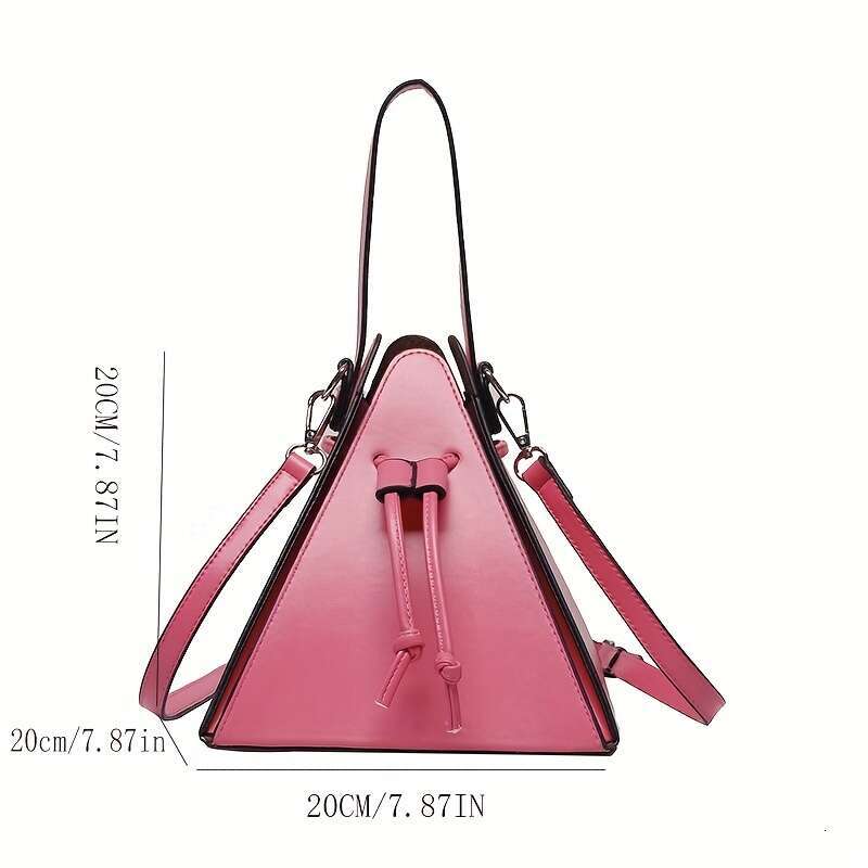 Mini Drawstring Novelty Solid Color Crossbody Bag, Women's Faux Leather Clutch