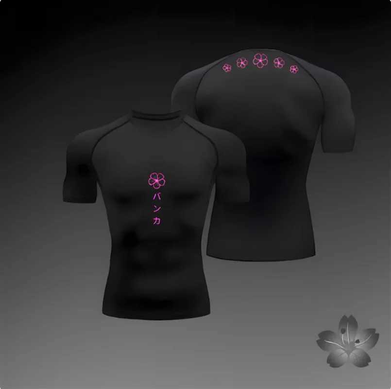 Summer short sleeved mens compression sports T-shirt new running fast drying gym jogging shirt Rashguard Jiu Jitsu top X250421