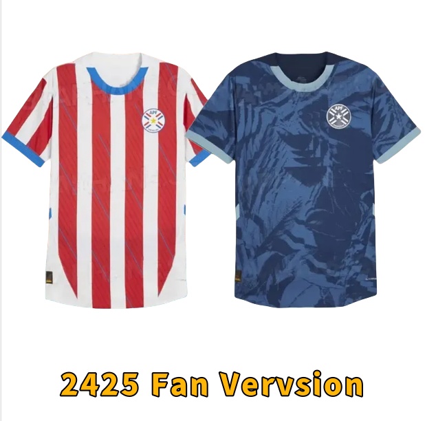 2024 Paraguay national football team Soccer Jerseys 2024 Mens Soccer Jerseys M. ALMIRON M. VILLASANTI J. ALONSO ENCISO