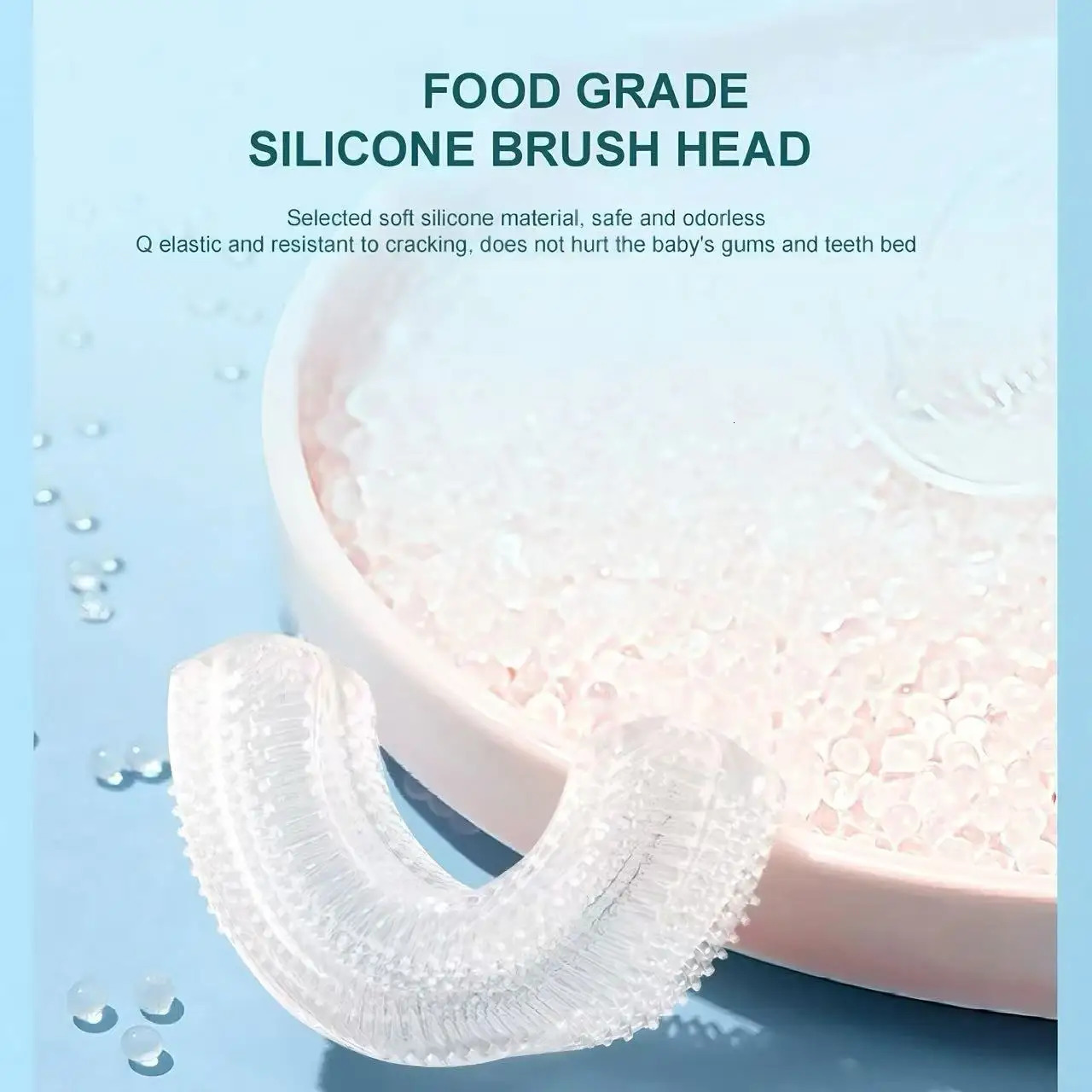 Replacement Toothbrush Heads for Children U-shaped Electric Toothbrush 360 Degrees Kids silicone Toothbrush Accessories Nozzles 251113