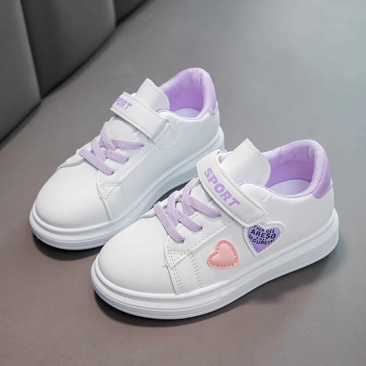 2025 New Spring Autumn Girls White Sneakers Korean Style Versatile Kids Sports Shoes Casual Shoes for Little GirlsW251121