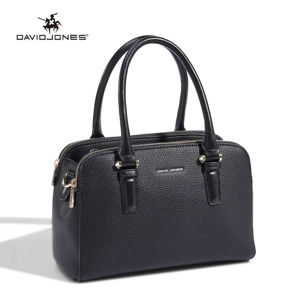 New David Jones Women Top Handle Student School Bookbag PU Leather Female Crossbody Large Capacity Lady Shoulder Bag Bag