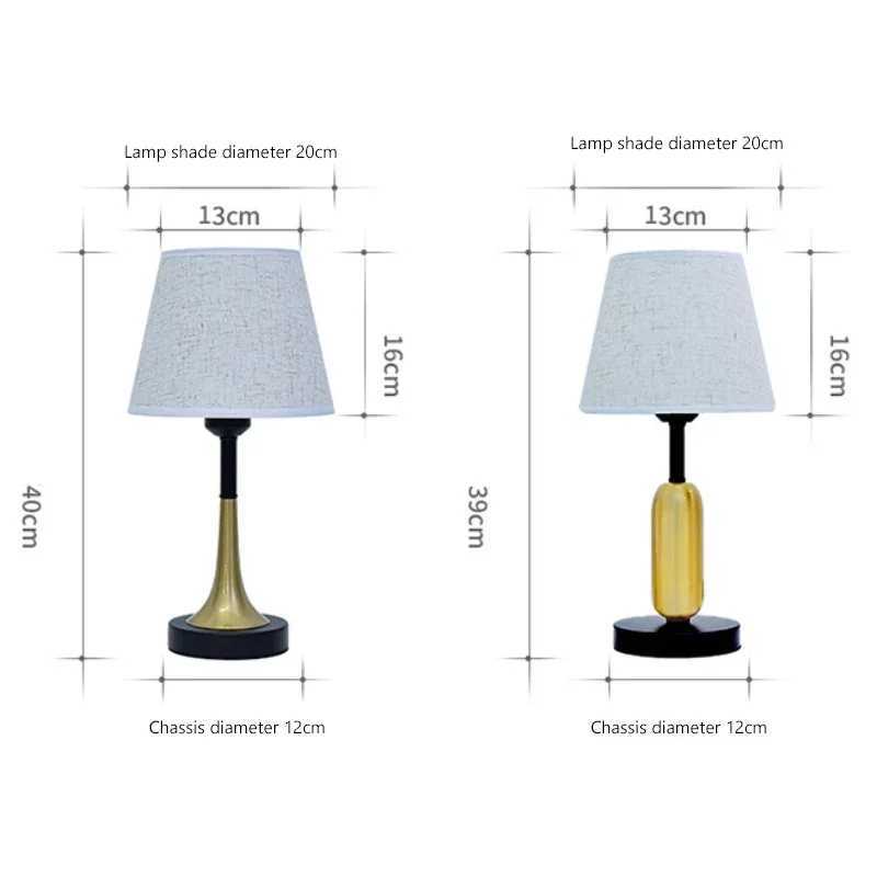 Retro Night Light Bedside Table Lamps Fabric Lampshade Table Light Warm LED Desk Lamp Bedroom Decoration Lighting Fixtures C251121