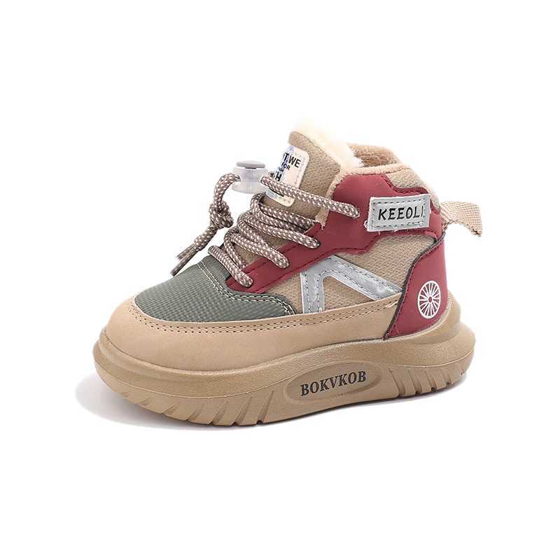 2024 Winter New Children Casual Shoes for Girls Boys Fashion Korean Style Soft Bottom Anti-slippery Versatile Chic Ankle ShoesW251121