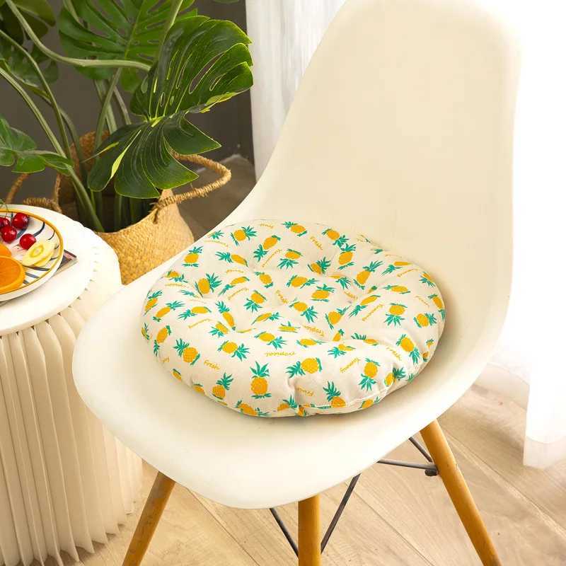 Cotton and Linen Round Seat Cushions Simple Cartoon Thickened Four Seasons Student Office Dormitory Restaurant Chair Cushions C251121