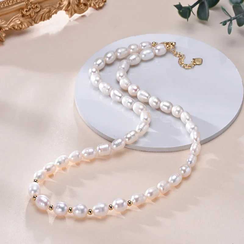 HENGSHENG 6-7mm Rice Shape Freshwater White Pink Purple Mixed Color Pearl Necklace 925 Sterling Silver Jewelry for Women GirlsXJ251121