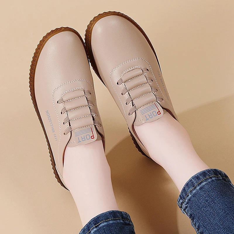 100 cowhide Womens Leather shoes large size casual sports Fashion Lightness vulcanized sneakers 251121