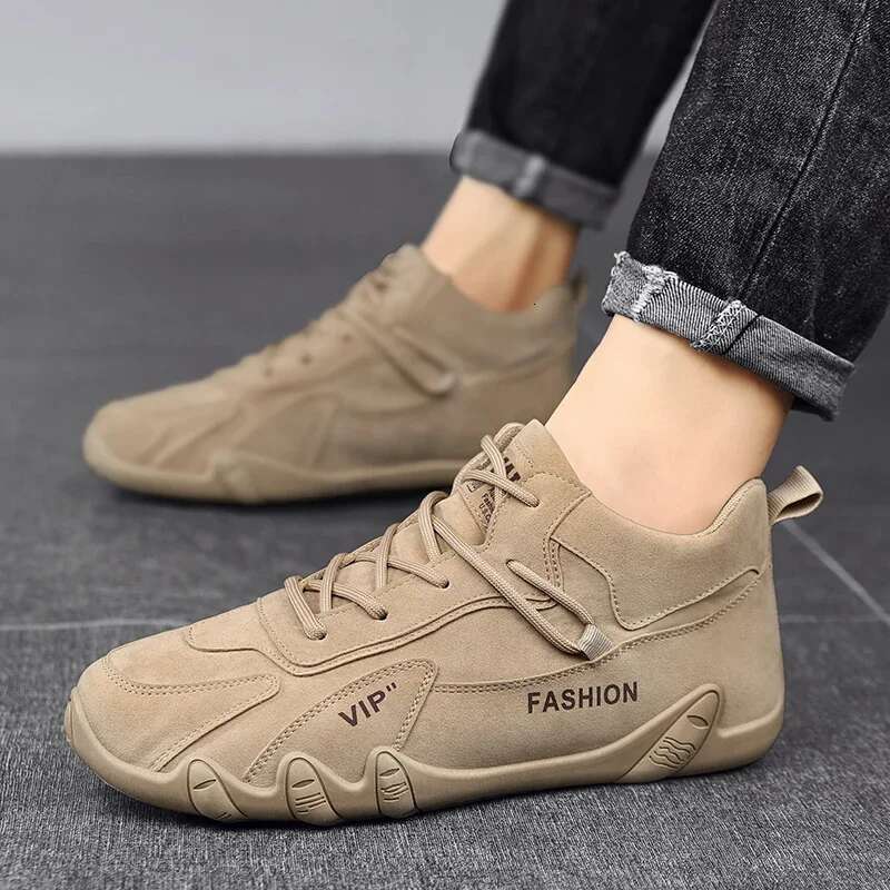 designer sneakers Ankle For Men 2024 Spring Man Casual Sneakers Non Slip Khaki Work Mens Shoe Short Boots Loafers Lace Up atillas Hombre