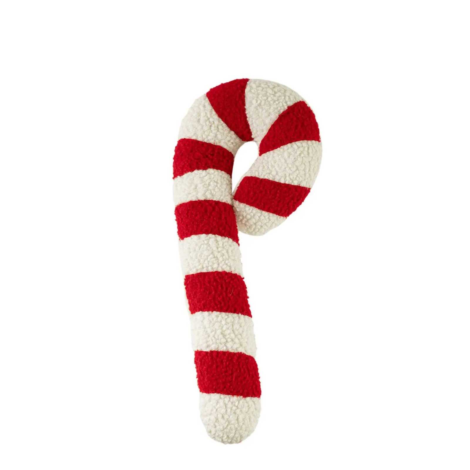 Christmas Cane Shaped Candy Creative Holiday Plush Cushion Doll Red and White Cane Sofa Backrest Atmosphere Decoration C251121