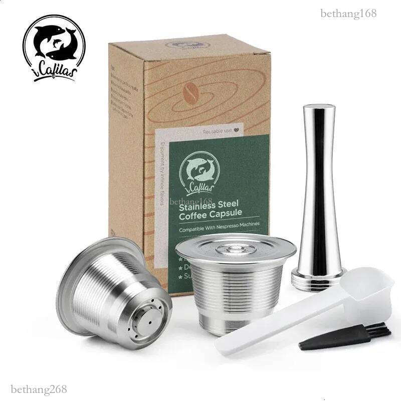 ICafilas Stainless Steel Coffee Maker Refilable Coffee Capsule For Nespresso Machine Reusable Filter For Cafeteira inissia 240802