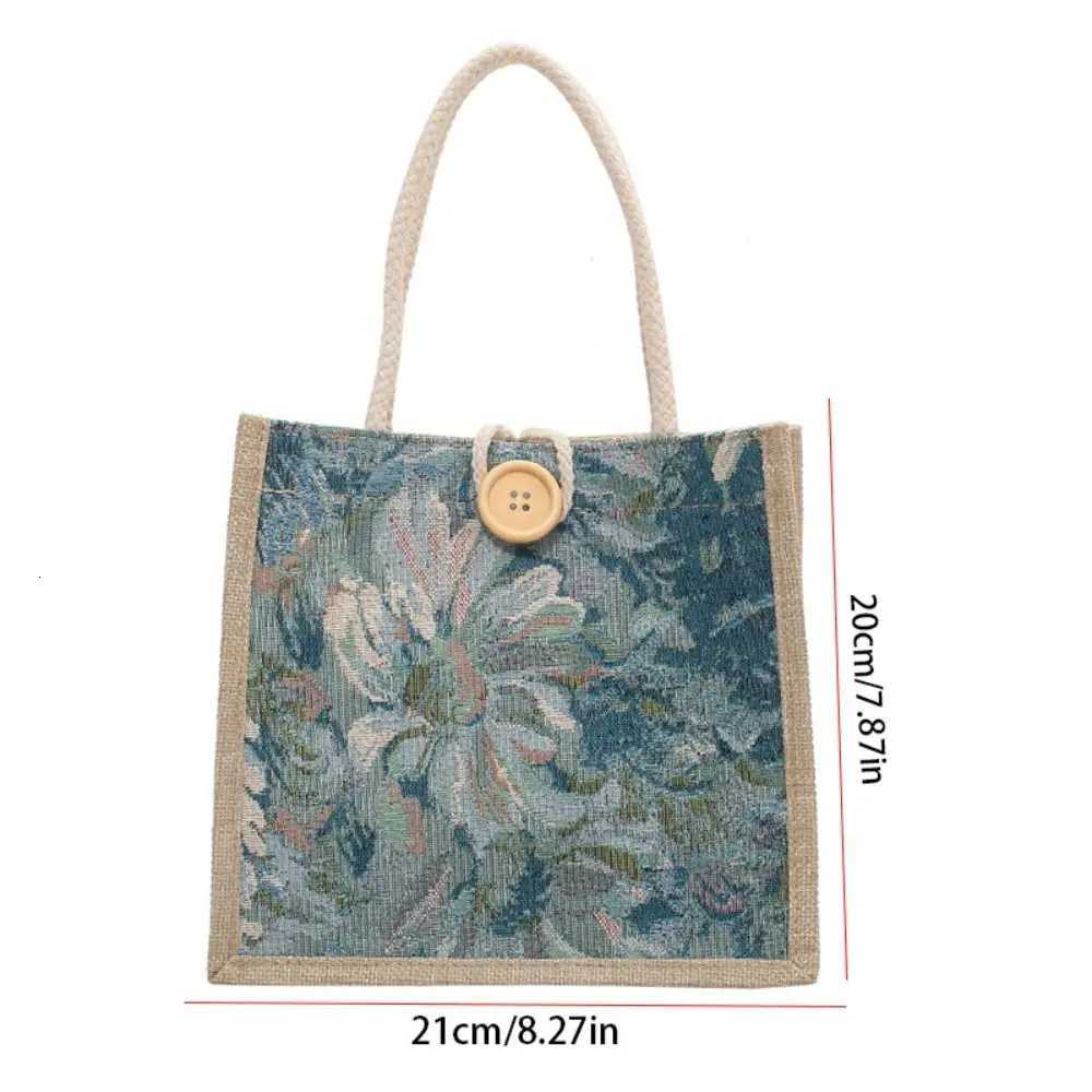 Printed Ethnic Style Canvas Bag Portable Large Capacity Linen Handbag Storage Bag Tote Bag Printing Cloth Lunch Bag ShoppingT251121