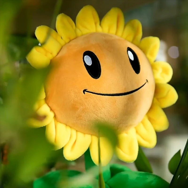Plants Vs Zombies 2 Licensed Sunflower Peashooter Coconut Plush Set with Pillow Non-Toxic Kawaii Bulk Stock Kids Christmas Party Favors Gifts