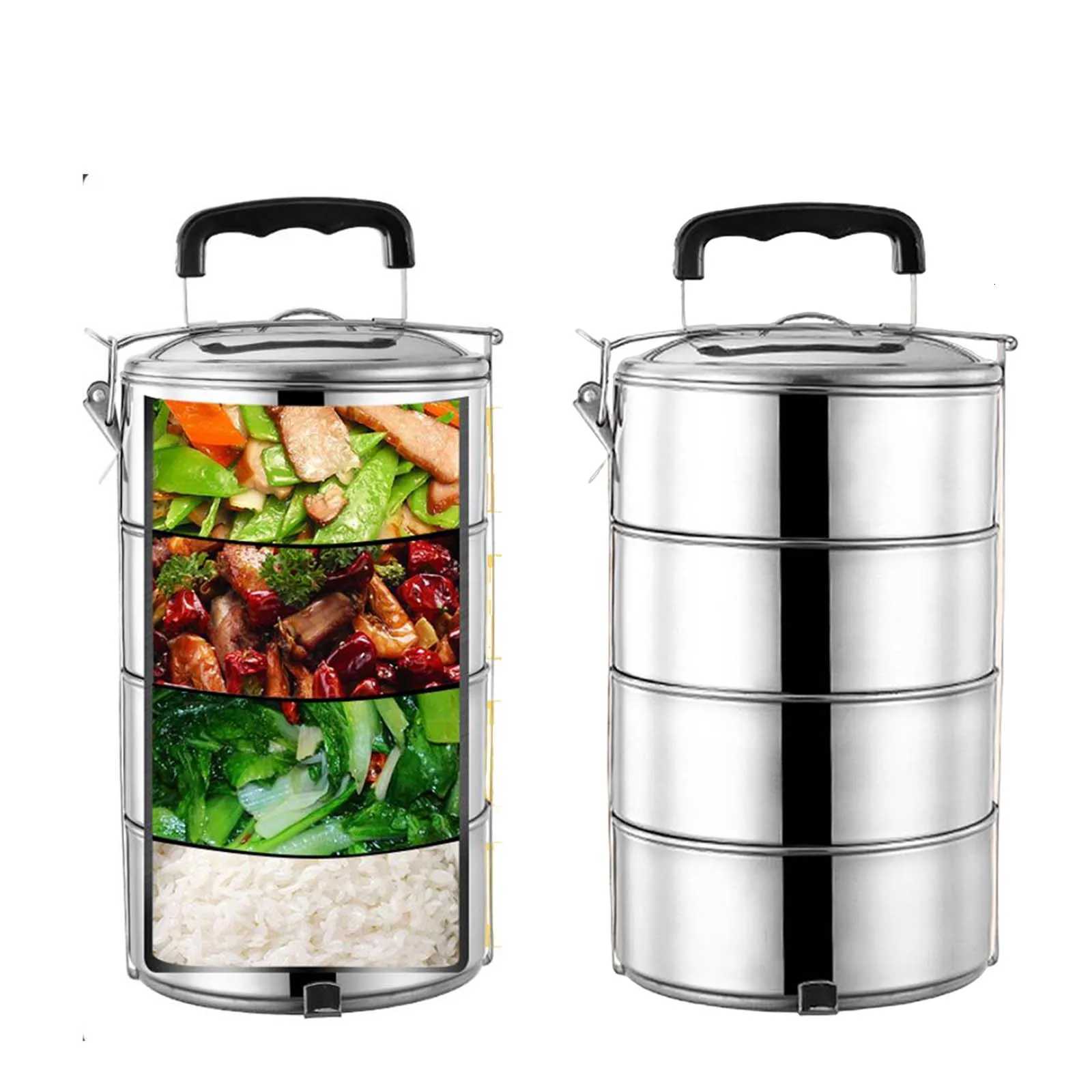 2/3/4 Layers Stainless Steel Lunch Box Lunch Container Heatable Portable Lunch Box Outdoor Thickened Large Capacity PotM251121