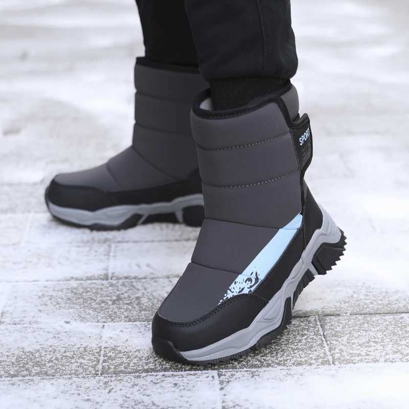 Children Outdoor Snow Boots Comfortable Warm High Top Sports Shoes Fashion Cotton Boots Autumn Winter Non slip Plush ShoesW251121