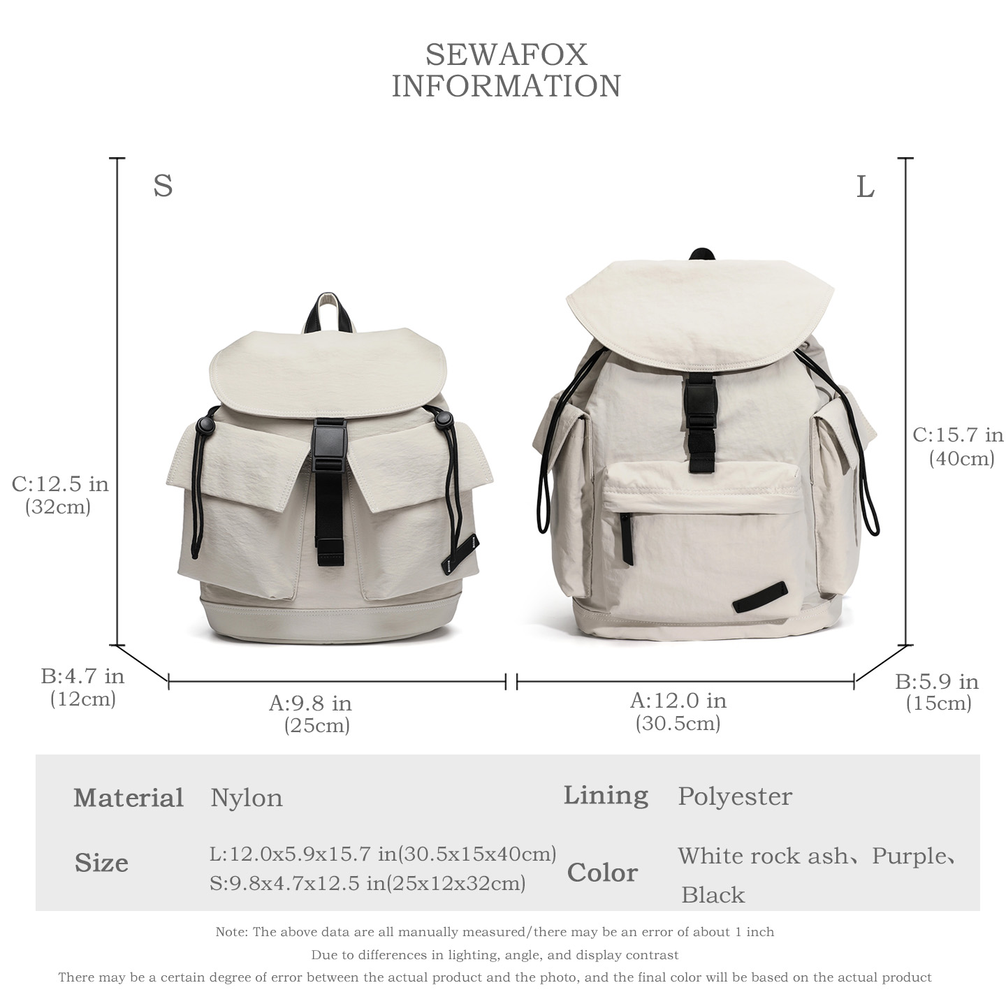 Sewafox leisure travel backpack, commuting computer bag, lightweight waterproof backpack