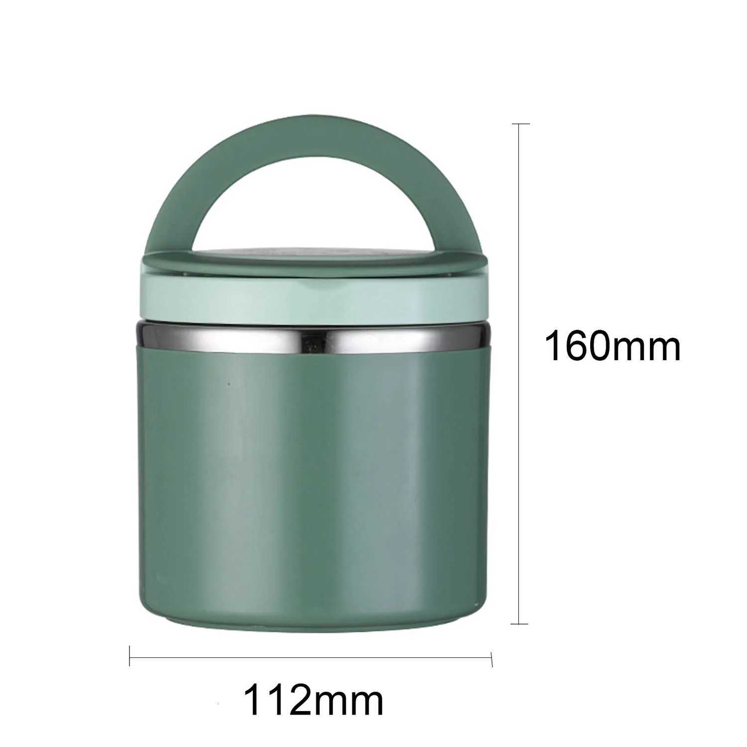 Round Lunch Box Stainless Steel Leak Proof Insulated Large Capacity Food Thermal Jar Soup Containers Food Storage Box 630ML/1LM251121