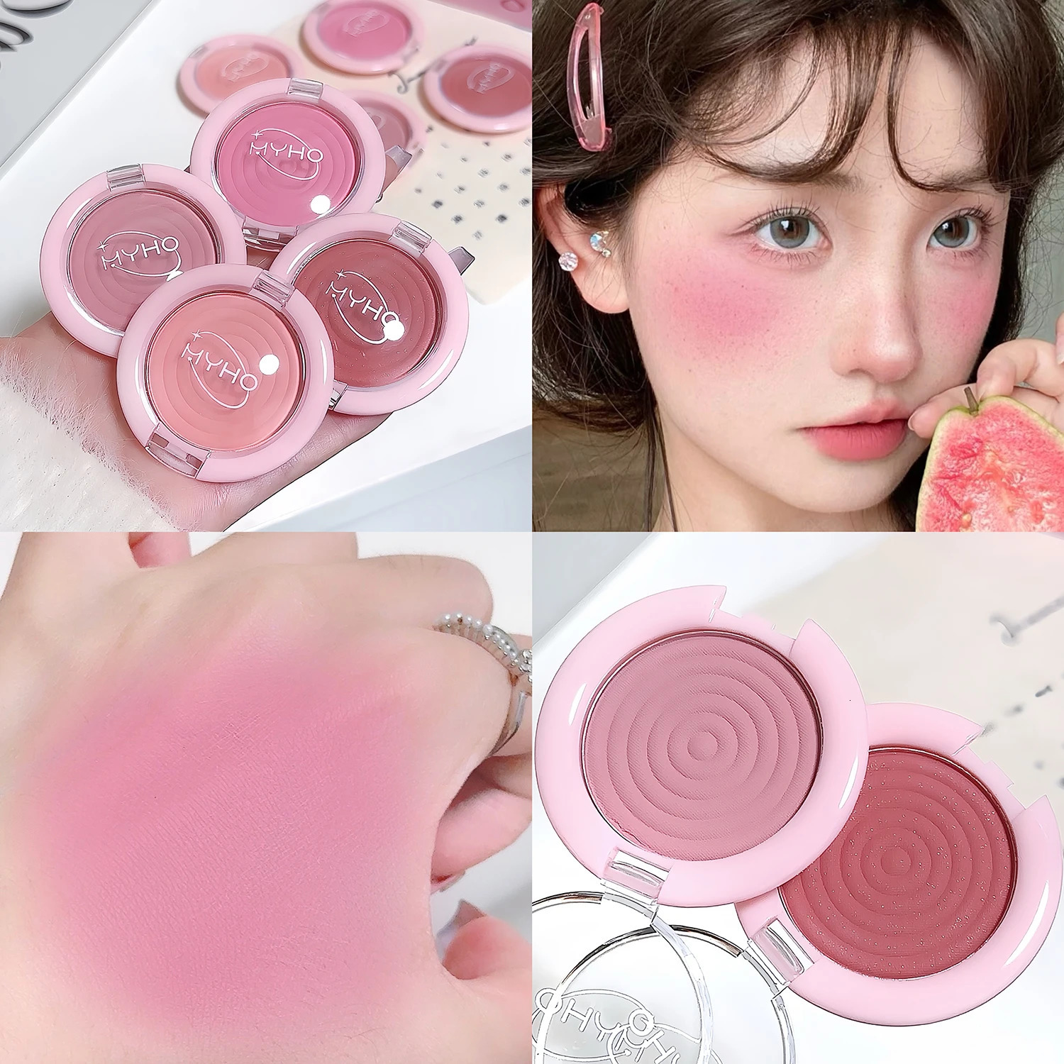 Vortex Powder Blusher Palette Monochrome Low Saturation Expansion Contraction Color Natural Matte Rouge Contour Makeup Brighten 251113