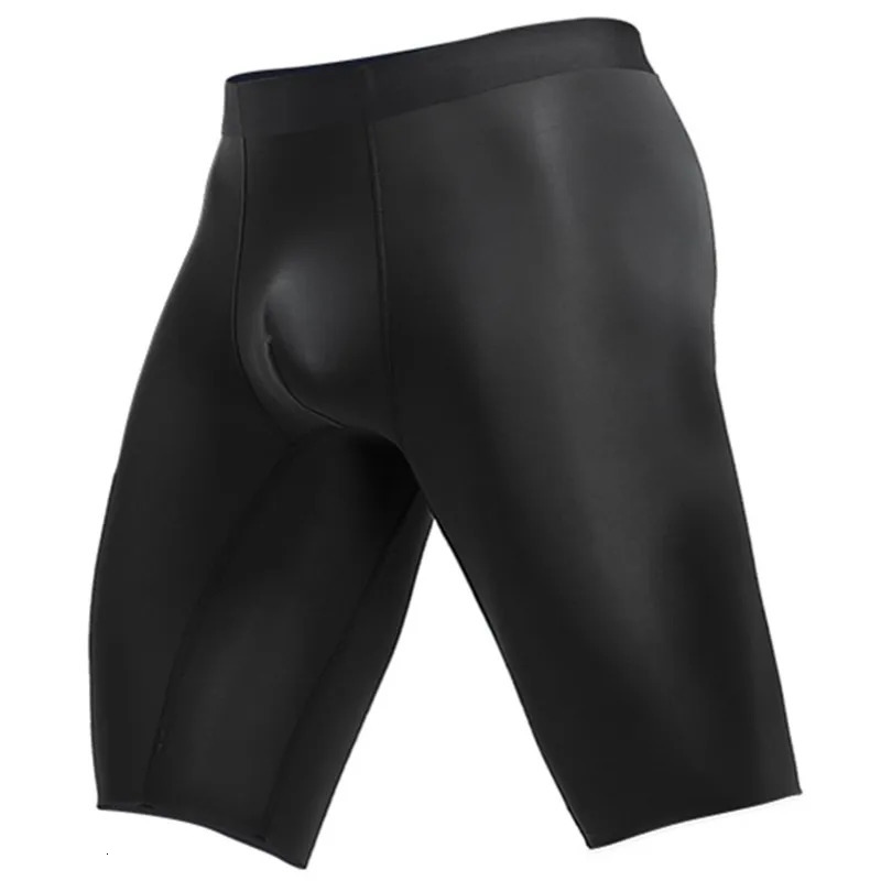 Mens underwear boxing shorts mens ultrathin thin ice silk breathable pockets mid to long leg Cueca Calzoncillos 250417