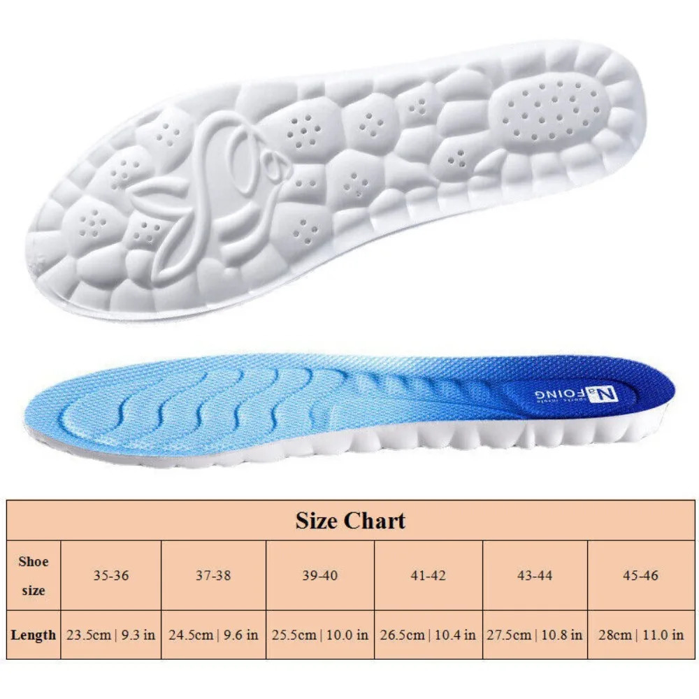 4D Cloud Technology Insoles Hiking Trainer Inner Soles Inserts Breathable Work 251121