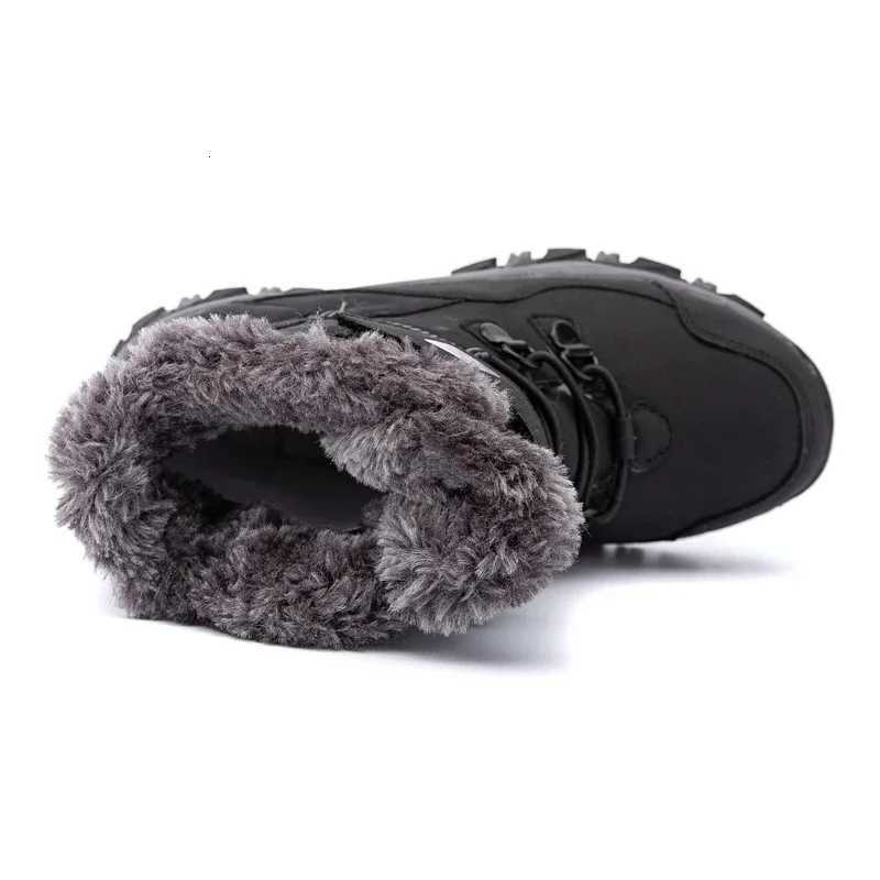 Winter Children Snow Warm Boots Fur Shoes Boys Sneaker Rubber Hiking Shoe Fashion Children Shoes Waterproof Leather Boots KidsW251121