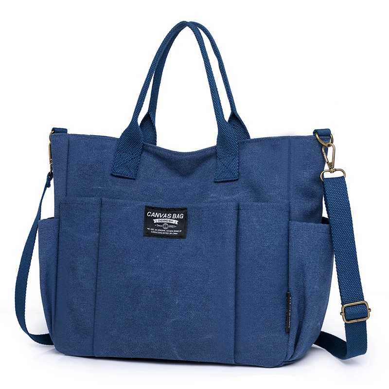 Womens Tote Bag Casual Canvas High Quality Shopping Female Crossbody Schoolbags Solid Shoulder Shopper Bags For Women HandbagT251121
