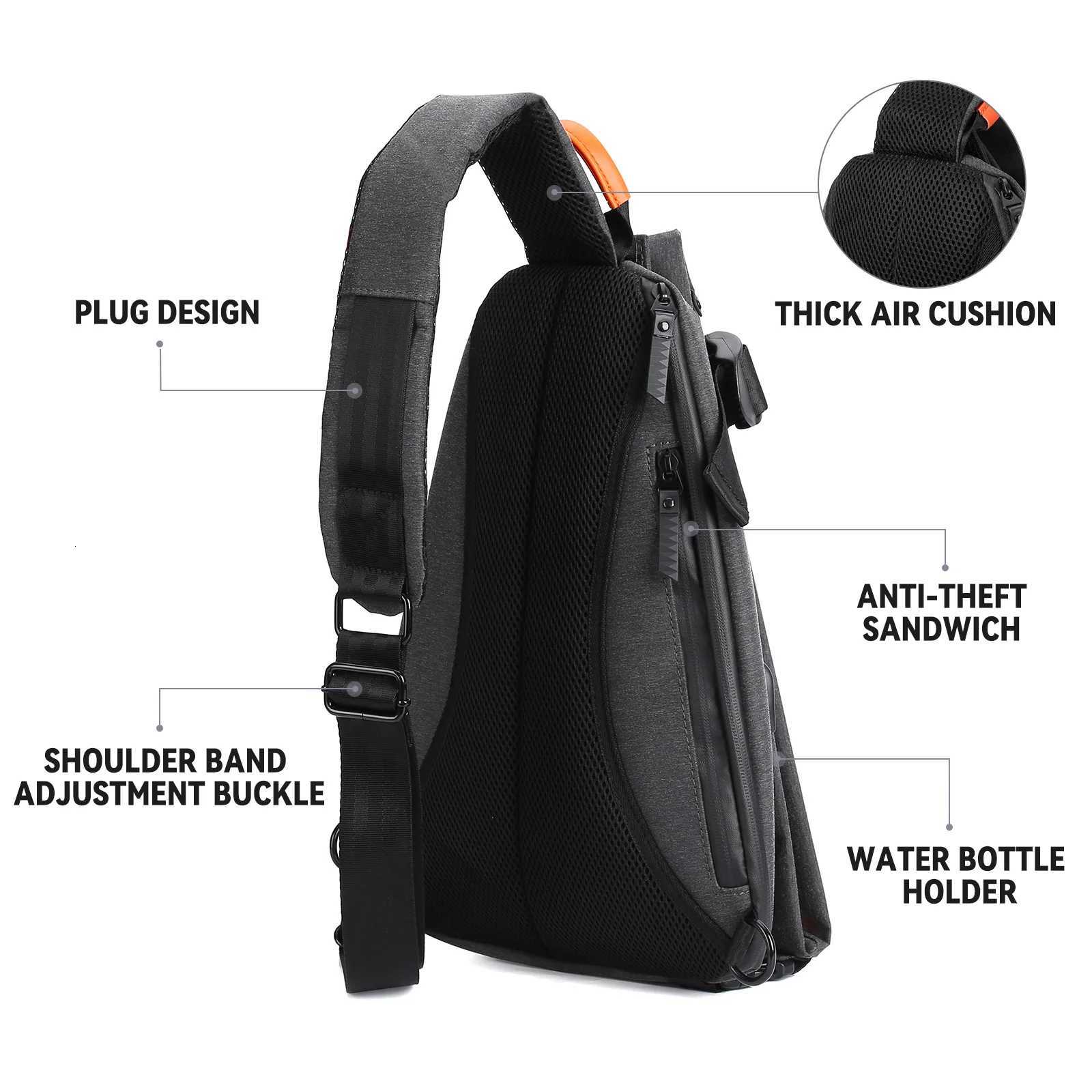 Fashion Anti-Theft Crossbody Sling Bag for Men WenSmall Backpack e Shoder Bag Ch Bag Sling Backpack for Hiking Biking Travel Y251121
