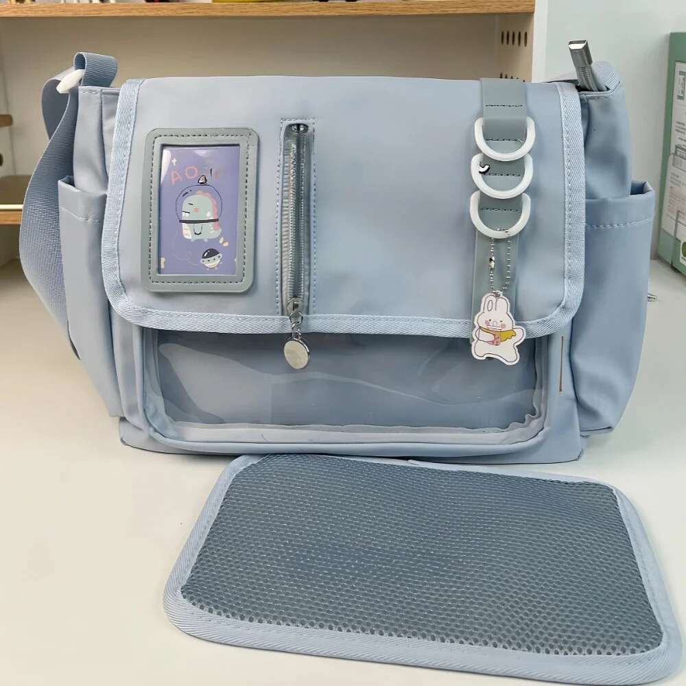Y2k Japanese Haruku School Bags For Teenage Girls New Transparent Itabag Crossbody DIY Badges Display Plate Ita Bag