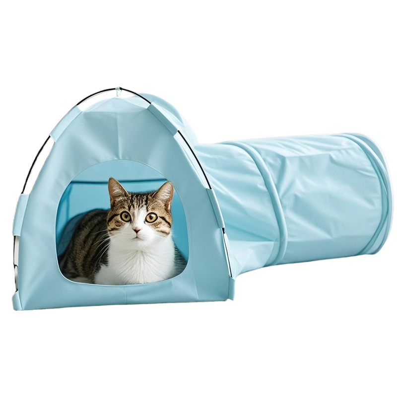 Portable All-Purpose Dog & Cat Enclosure with Interactive Tunnel for Outdoor Play