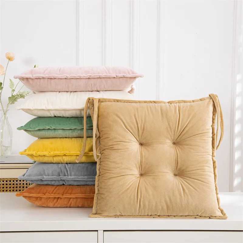 Solid Color Thickened Seat Cushion Plush Chair Seat Cushion Square Chair Cushion Student Seat Cushion C251121
