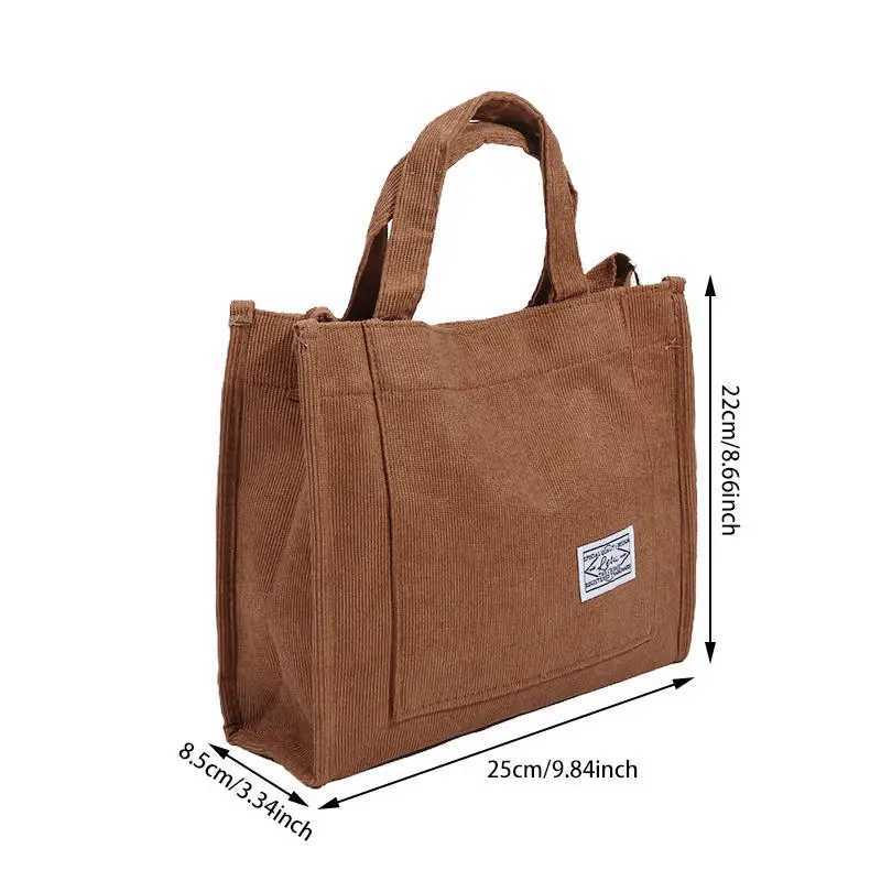 Corduroy Crossbody Tote Bag Womens Square Crossbody Bag Casual Tote Bag Shoulder Bag Travel Organiser BagT251121