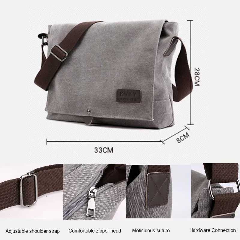 Fashion New Fi Cross Body Bag New Men Canvas Crossbody Shoder Messenger Bags Man Casual Solid Mti Functi Portable M Bag Y251121