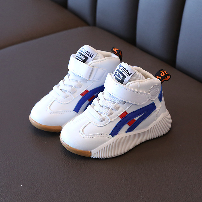 Free shipping Designer Sneakers 2025 autumn winter new childrens sports shoes girls mid top white shoes boys baby shoes basketball shoes