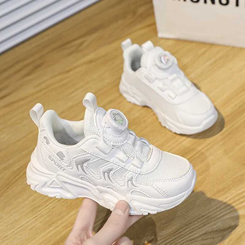 hildrens rotating button sports shoes New fall model net soft sole casual shoes boys outdoor student shoesW251121