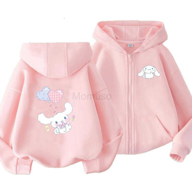 Sanrio Big-Eared Dog Korean Version Childrens Hoodie Autumn Winter Fleece Zipper Sweatshirt H251121