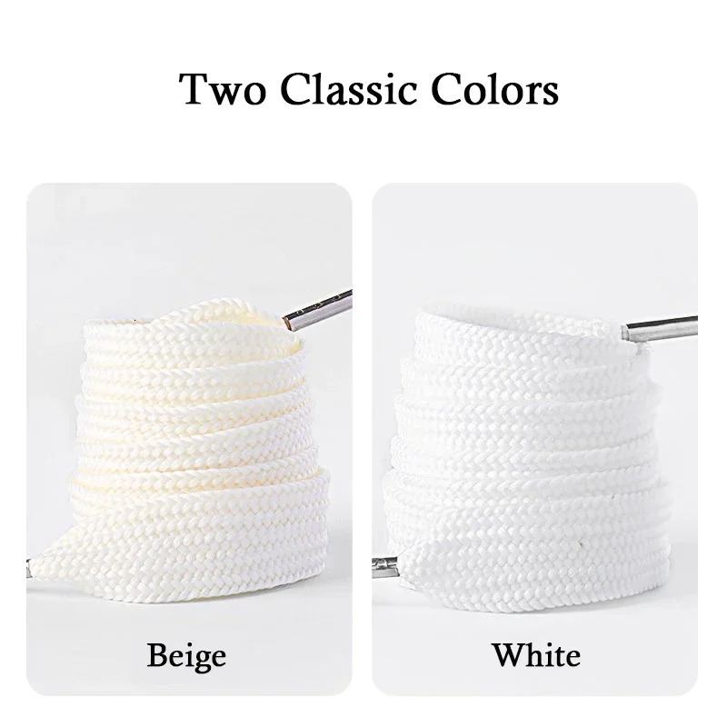 2CM Width Classic Shoelace Casual Teenis Shoe Laces Flat Shoelaces for Sneakers Length 130CM PVCMetal Head Shoes Accessories 251121