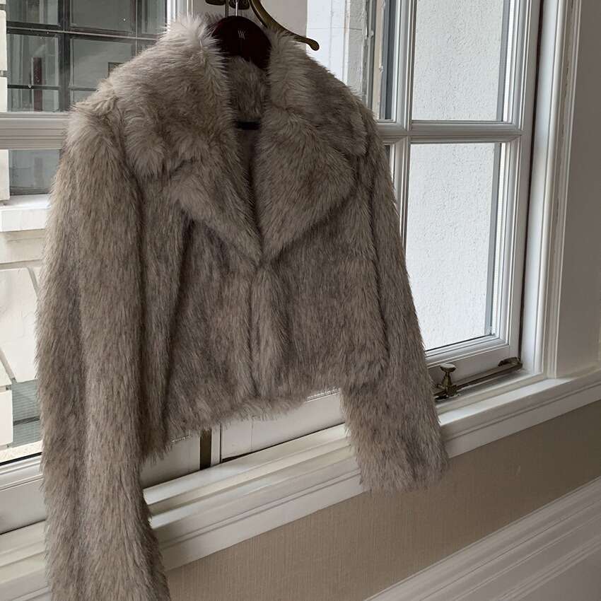 Lapel Women Winter CrossBorder Large Source EcoFriendly Short Fluffy Top Fox Fur Coat