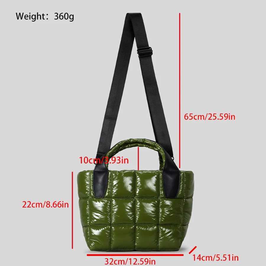 Fi Soft Puffer Tote Bag Casual Nyl Quilted Padded Wen Handbags Waterproof Lightweight Shoder Crossbody Bags 2025 Y251121