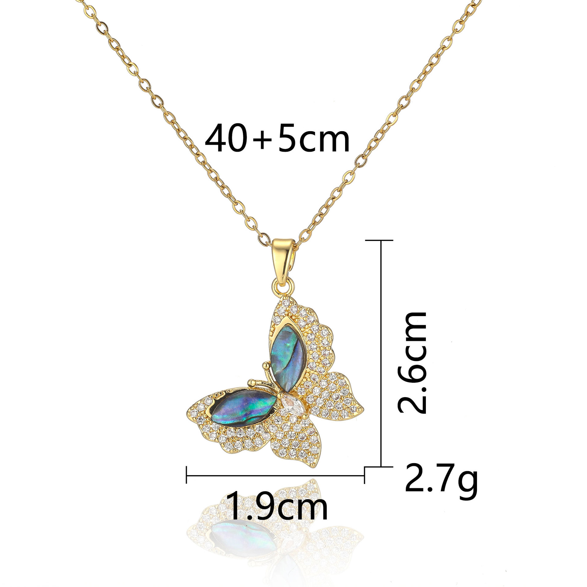 new Shell Butterfly Ocean-style collarbone moissanite chain designer necklace designer necklace for woman diamond chain luxury jewelry women mens neck - view 6