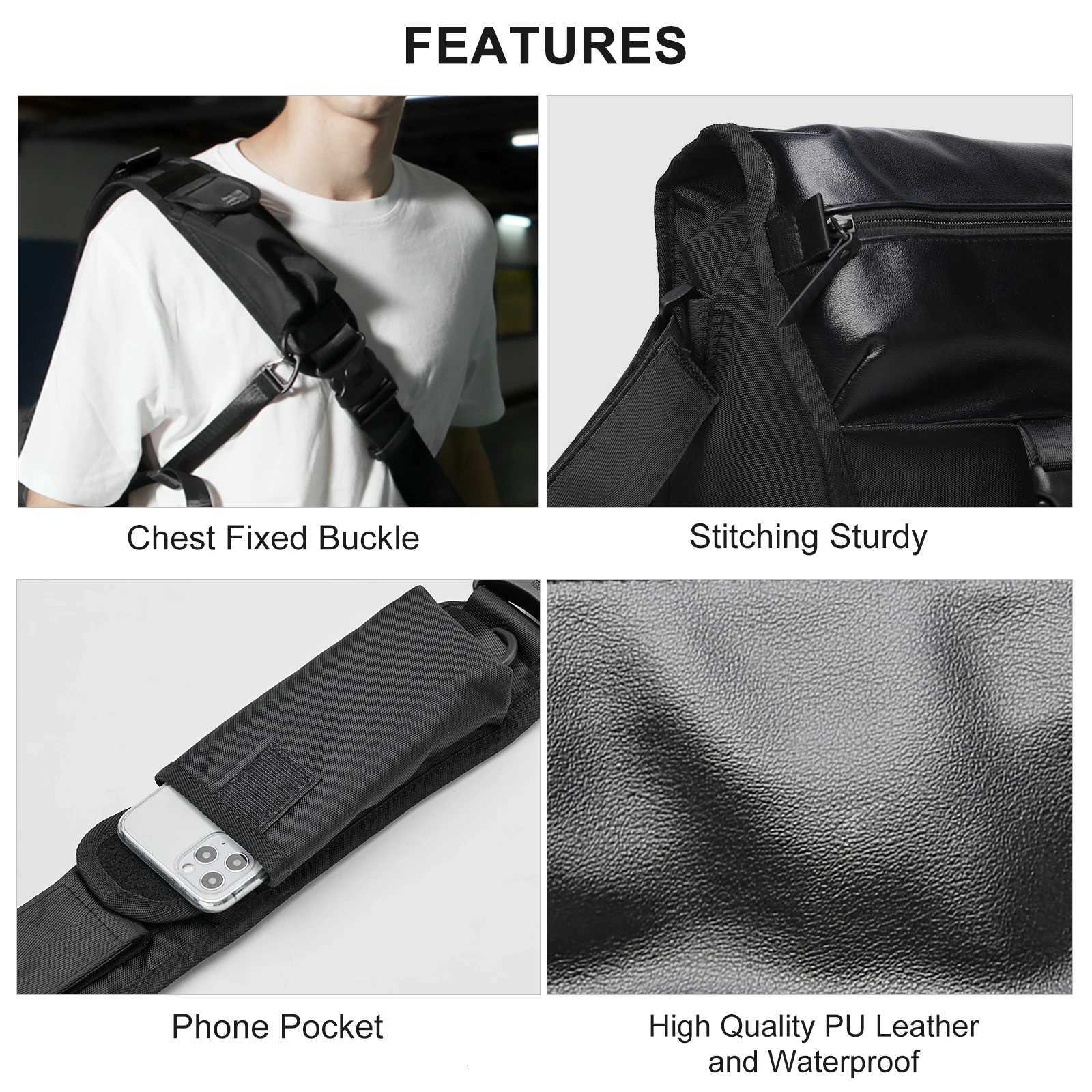 Fashion Sling Bag for Men Backpack Mtipurpose Large capacity Crossbody Bag Shoder Messenger Bag Travel Cycling Sports Daypack Purse Y251121